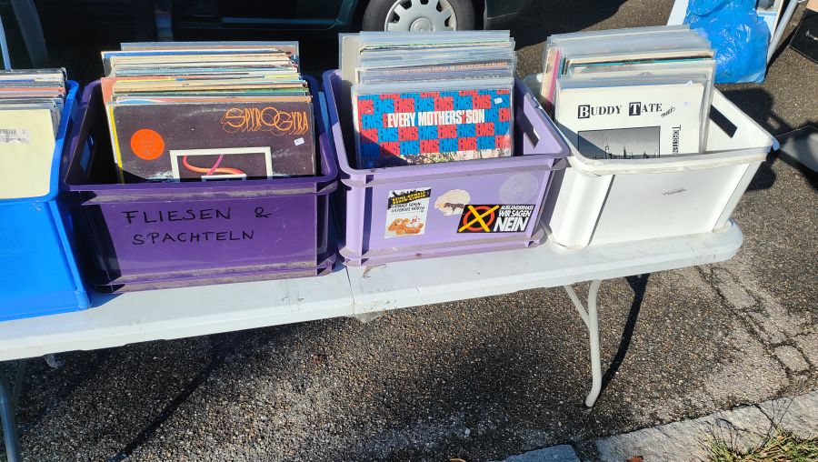 Schallplatten auf dem Flohmarkt